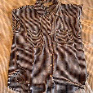 Striped Loft button down top